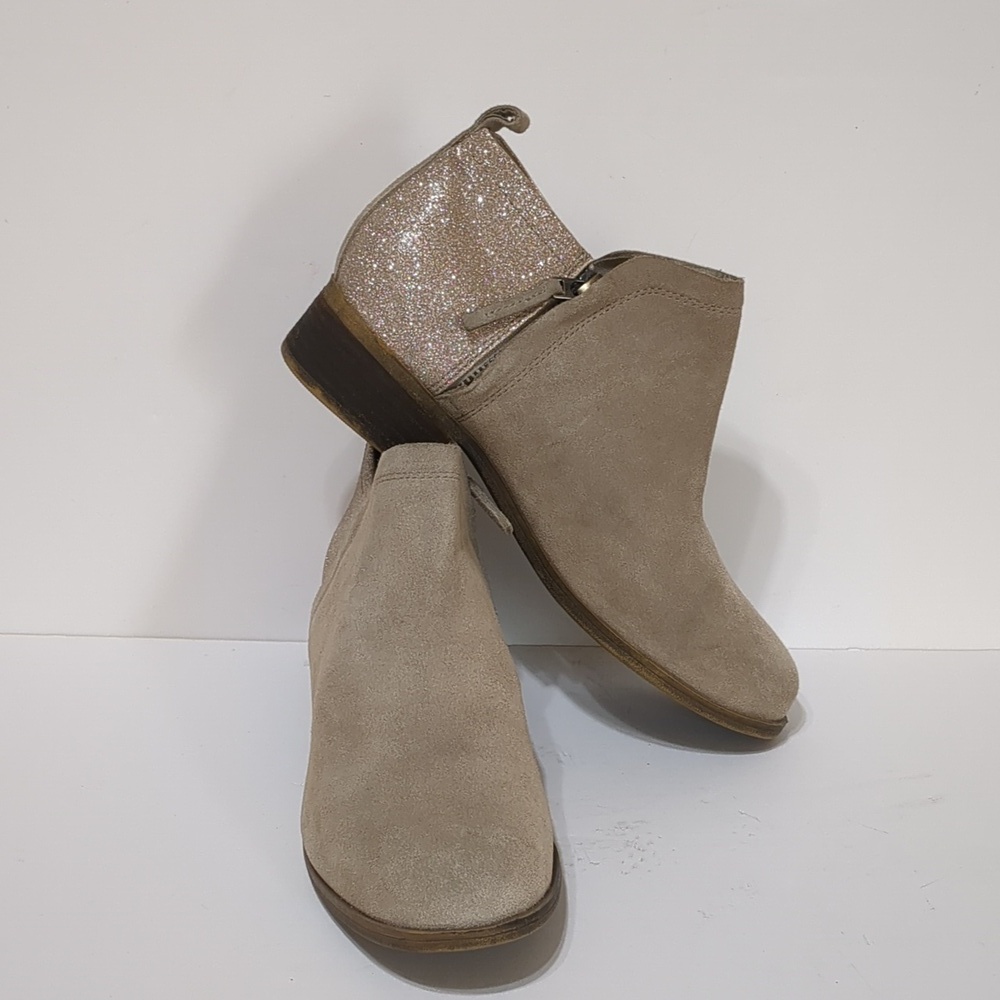 TOMS Deia Oxford Suede Glimmer Ankle Booties 7.5 - Picture 4 of 8